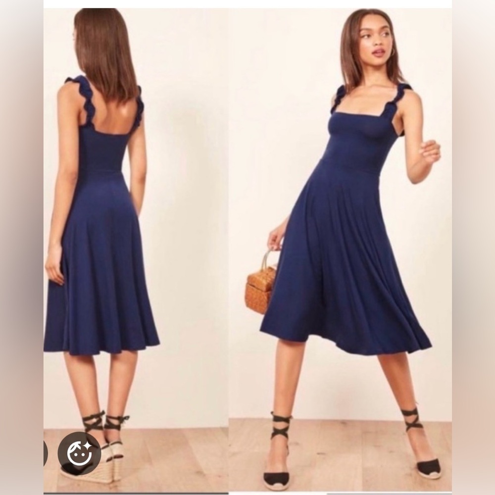 ✨ Reformation Eda Dress Navy